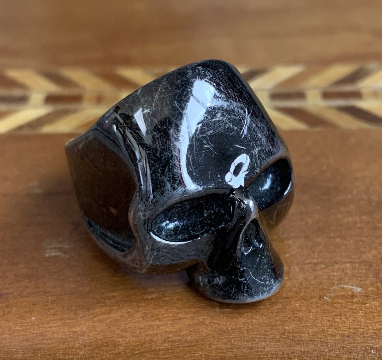 Number (N)ine SS01 Silver Skull Ring Size ONE SIZE - 3 Thumbnail