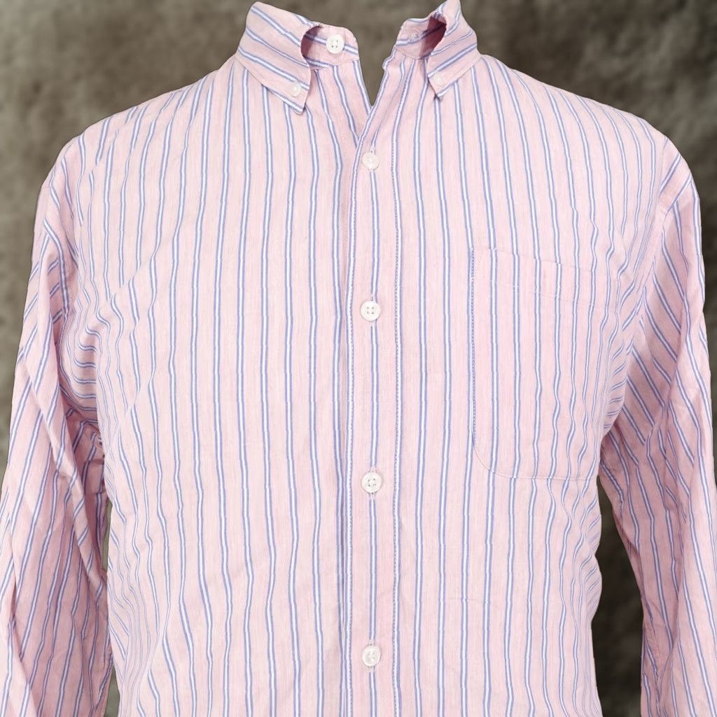 J.Crew J CREW Classic Fit Striped Button Down Shirt Mens XL Pink Blue Size US XL / EU 56 / 4 - 1 Thumbnail