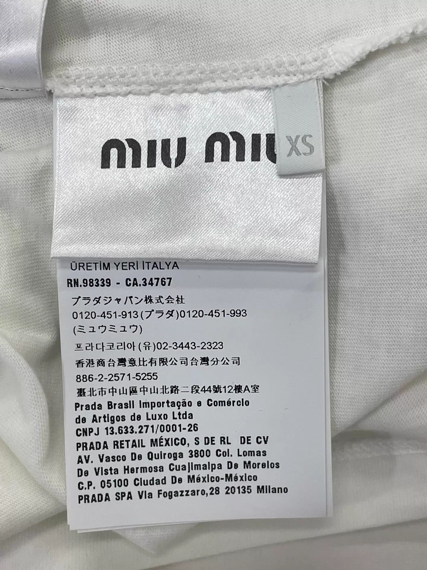 Miu Miu MIU MIU Women's White Crystal Long Sleeve T-Shirt XS Size XS / US 0-2 / IT 36-38 - 5 Thumbnail