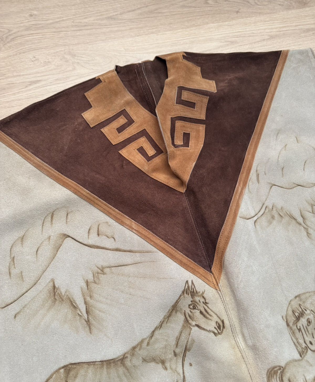 Vintage Vintage Hand Made Genuine Leather Cowboy Amazing Poncho Size US XL / EU 56 / 4 - 3 Thumbnail
