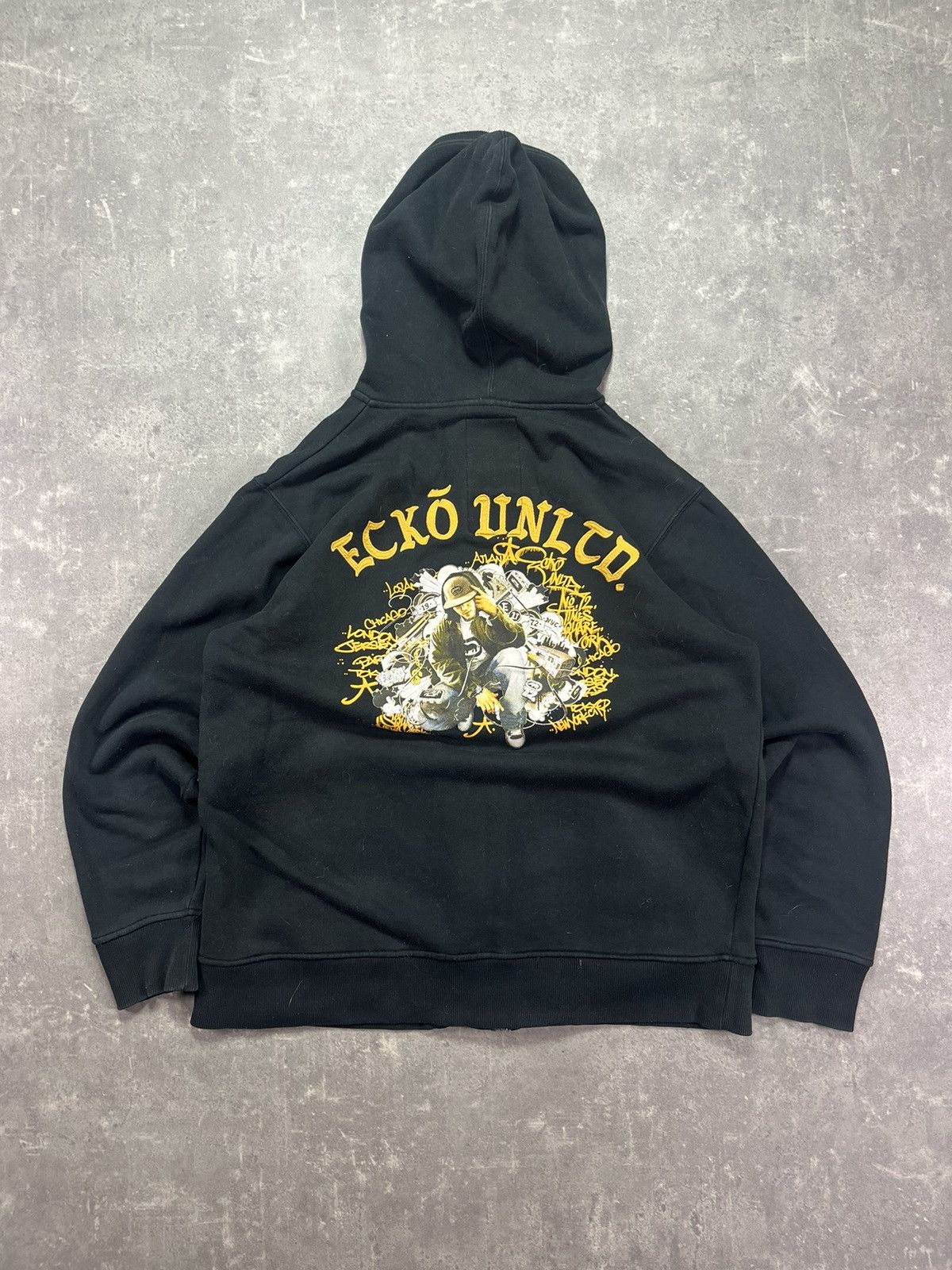 Ecko Unltd. Ecko Unltd Grafitti Spray Baggy Printed Zip Hoodie L XL Size US L / EU 52-54 / 3 - 2 Thumbnail