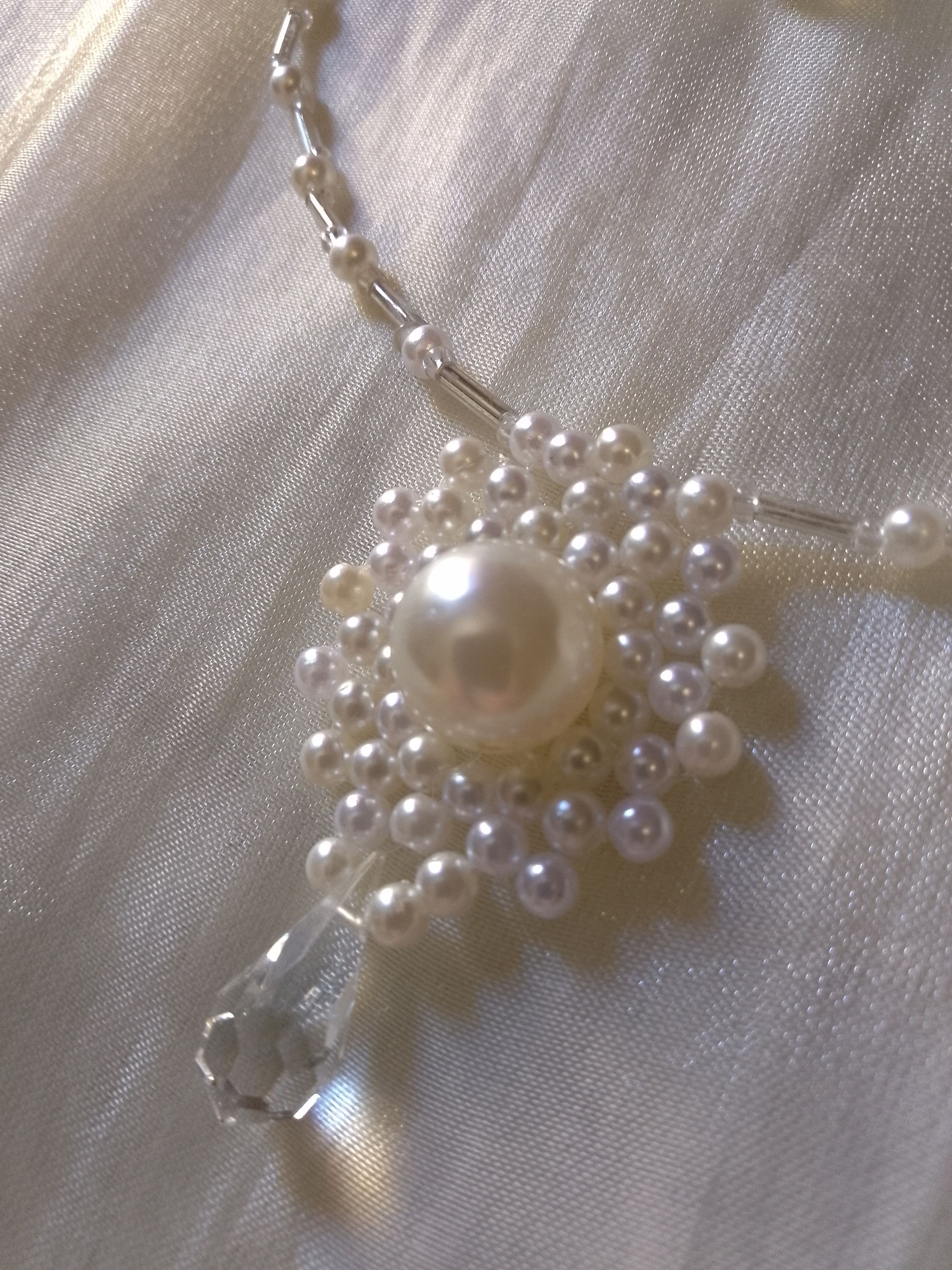 Handmade Jewelery Set Pendant teardrop pendant Swarovski crystal Size ONE SIZE - 2 Thumbnail