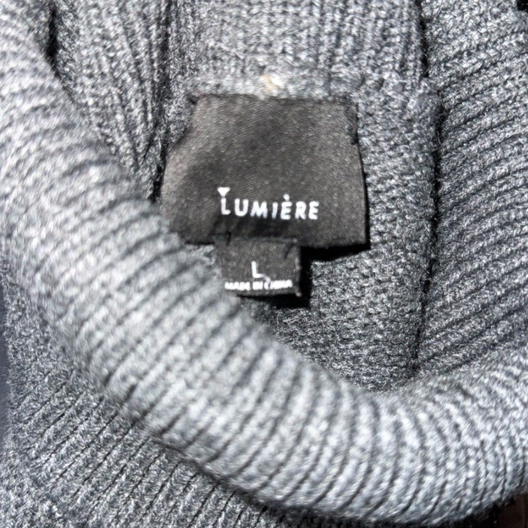 Vintage Lumiere Boxy Sweater Women Cowl neck Gray Batwing Oversized Large Acrylic L Regular Pullover Women Gray Size L / US 10 / IT 46 - 3 Thumbnail