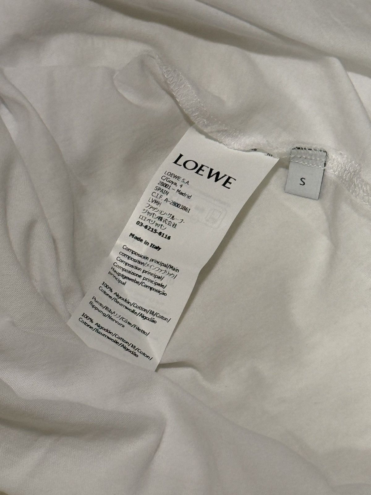 Loewe Loewe white t shirt Size S / US 4 / IT 40 - 5 Thumbnail