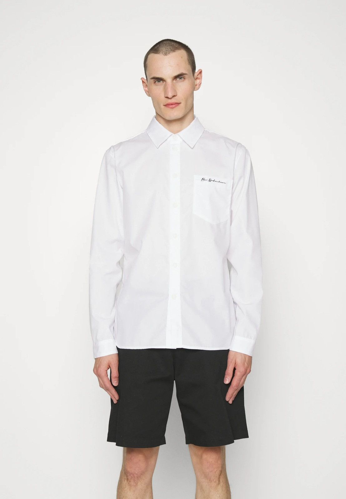 Han Kjobenhavn !DS! FW22 Han Kjobenhavn Poplin Script Logo White Shirt Size US S / EU 44-46 / 1 - 3 Thumbnail