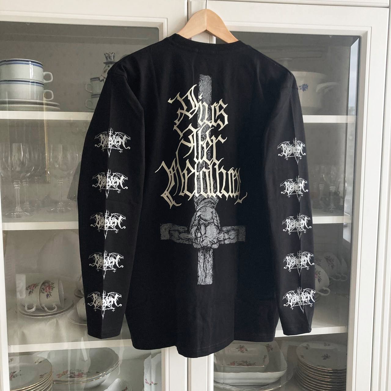 Band Tees Long sleeve Behexen -By the Blessing of Satan - black metal Size US L / EU 52-54 / 3 - 5 Thumbnail
