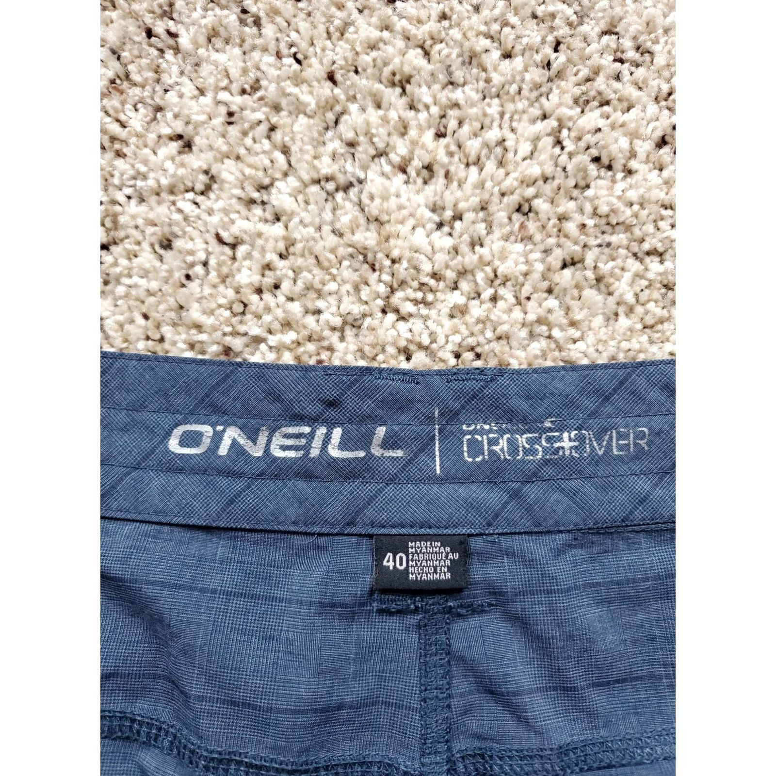 O'Neill VINTAGE? No. ONeill Crossover Hybrid Shorts Mens 40 Blue Quick Dry Cargo Pockets Stretch Size US 40 / EU 56 - 3 Thumbnail