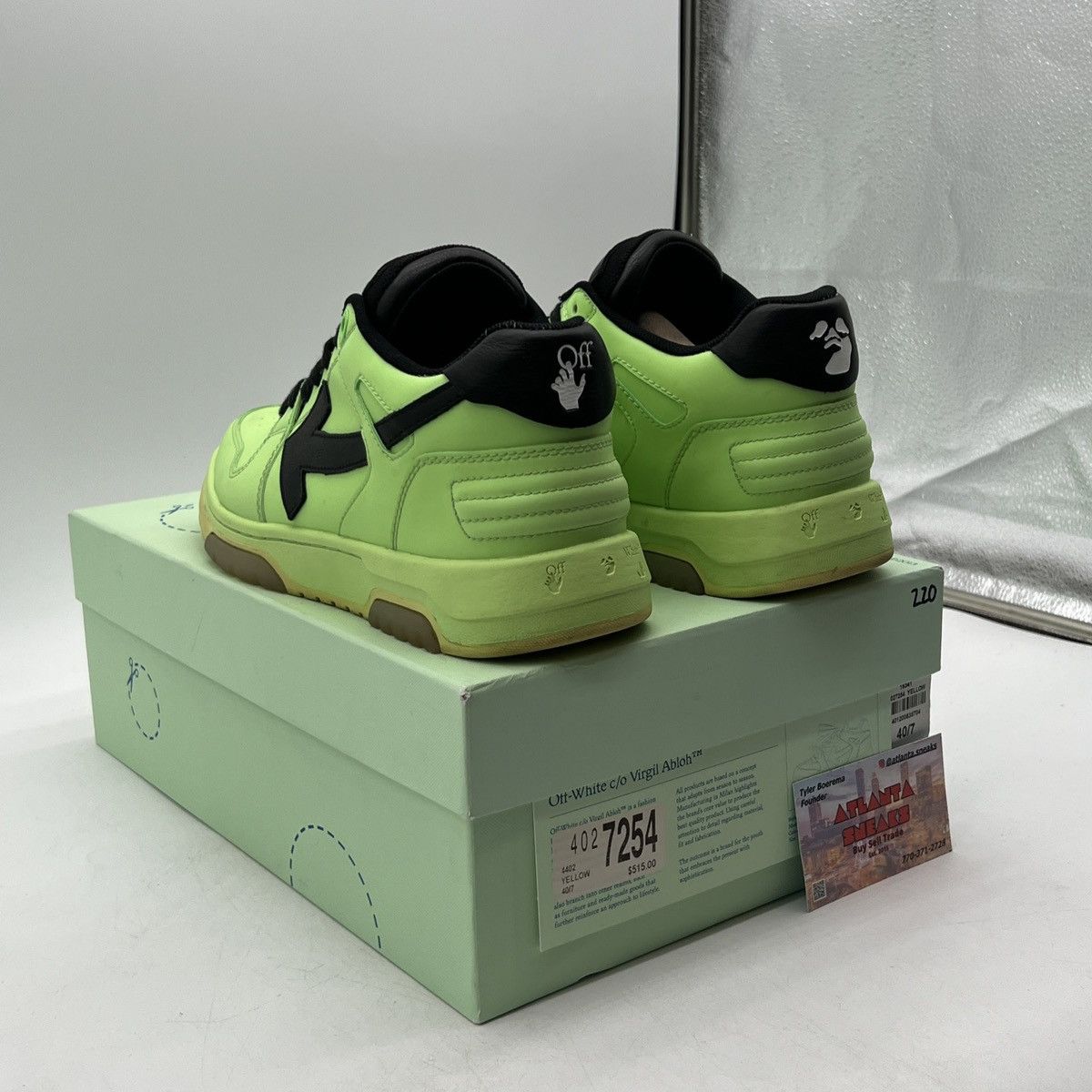 Off-White Off white out of office low fluo green Size US 9.5 / EU 42-43 - 3 Thumbnail