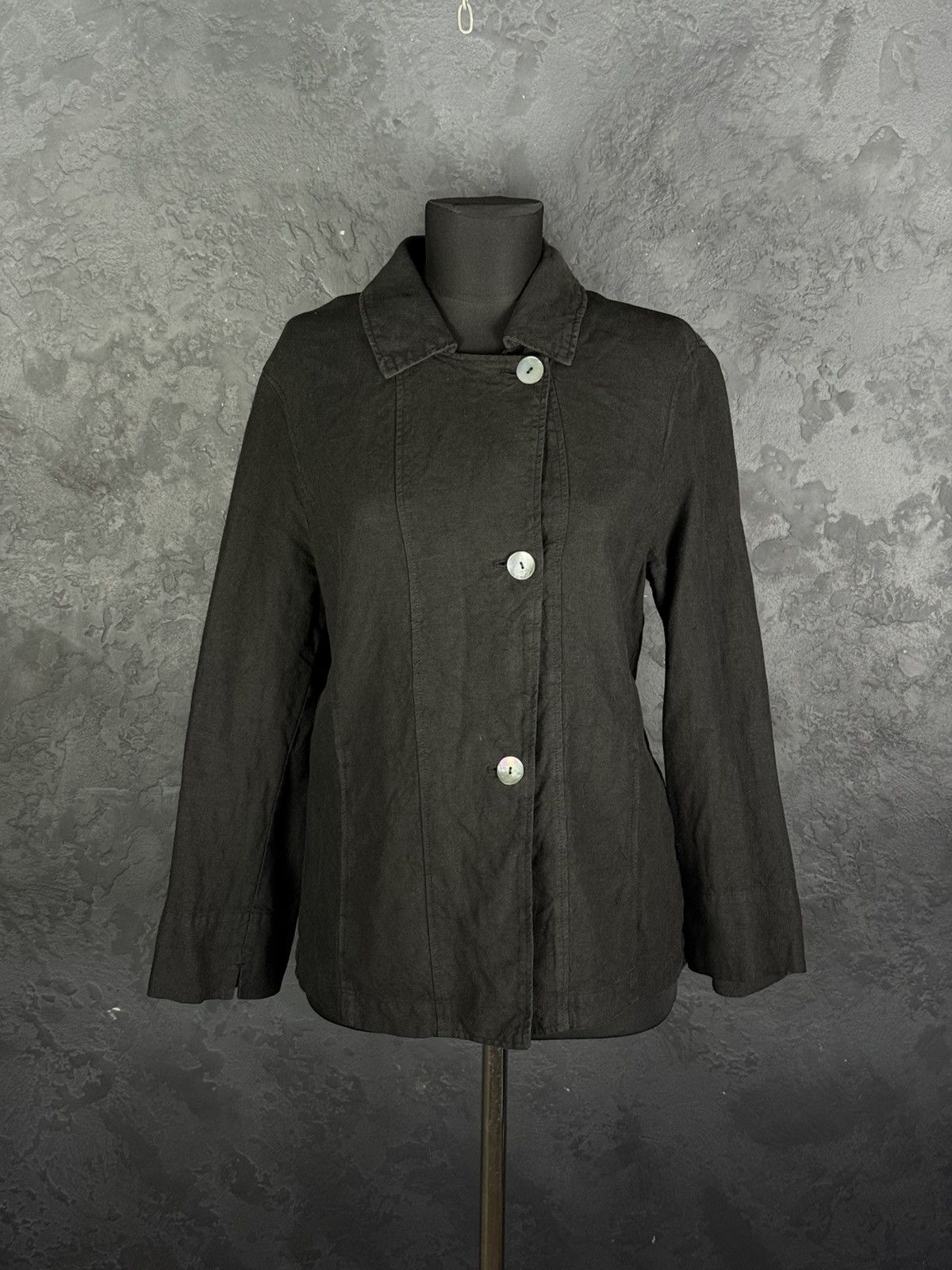 OSKA OSKA Black Light Linen Twill Button Front Jacket Sz1 Regular Size S / US 4 / IT 40 - 2 Thumbnail