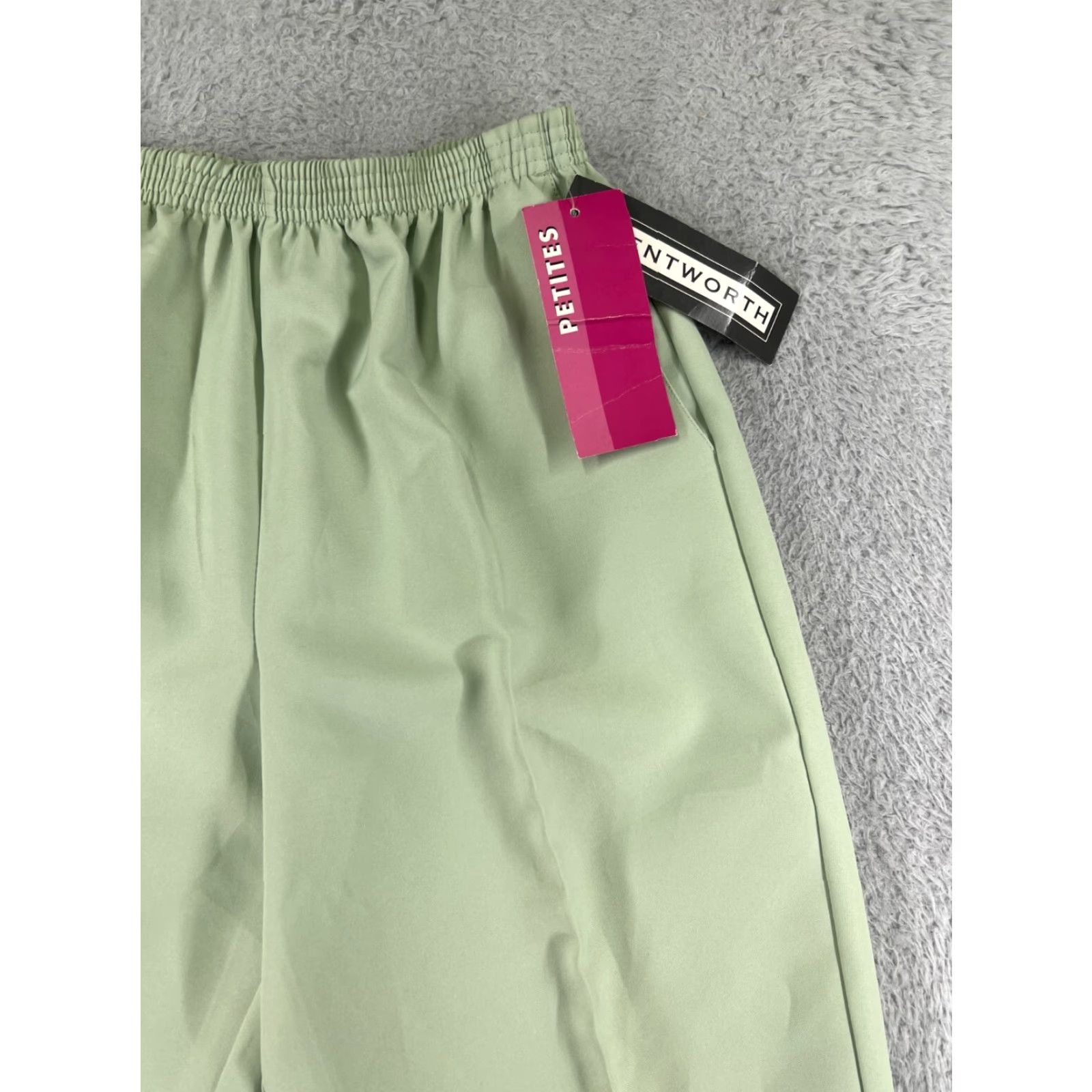 Vintage VINTAGE Wentworth Pants Womens 8P Green 100% Polyester Pull On Elastic Waist Straight Pant Girls Mens Size 30" / US 8 / IT 44 - 7 Thumbnail