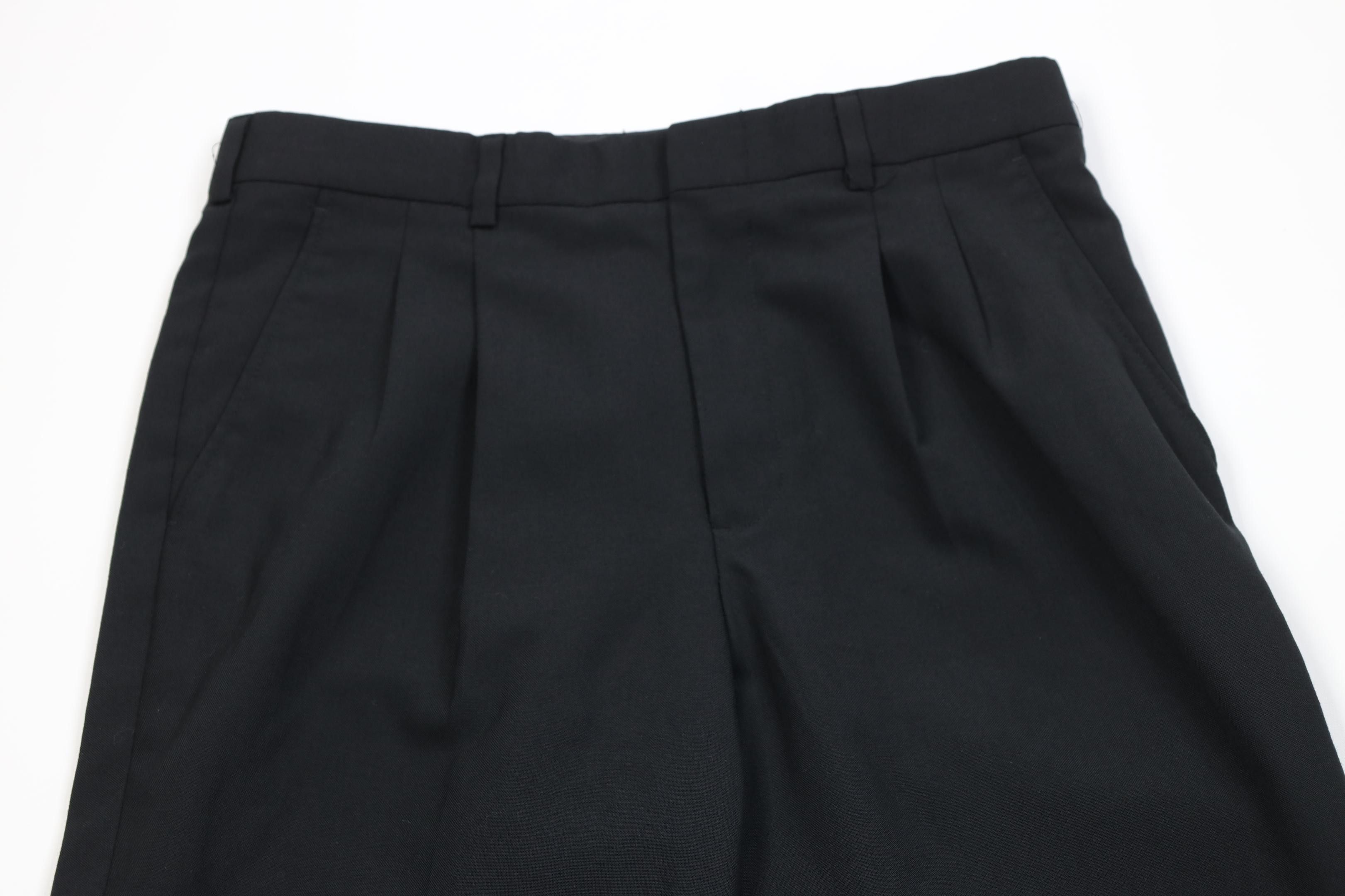 Vintage Vintage 90s Streetwear Blend Knit Wide Leg Chino Pants Black Size US 32 / EU 48 - 2 Thumbnail