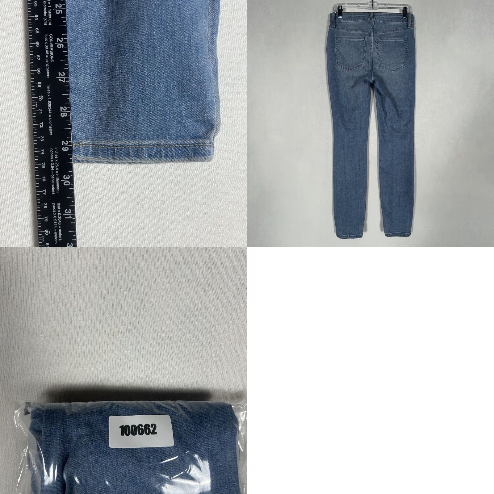 Nine West Nine West Button Fly Skinny Jeans Womens Size 4 Light Wash Mid Rise Denim Blue Size 27" / US 4 / IT 40 - 8 Thumbnail
