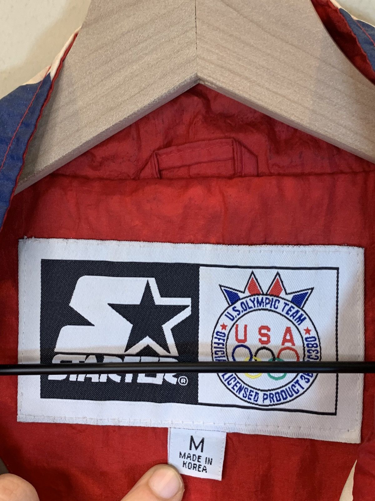 Starter × USA Olympics × Vintage RARE* Vintage 90’s USA Olympics Starter American Flag Jacket Size US M / EU 48-50 / 2 - 7 Thumbnail