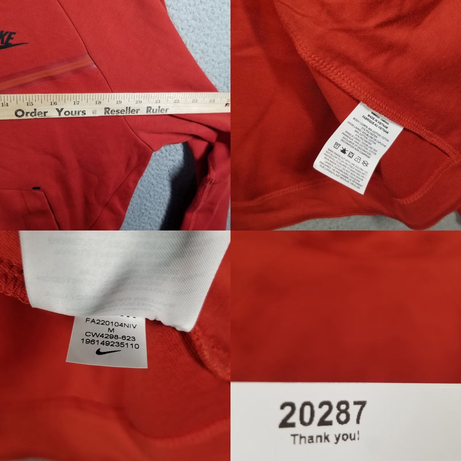 Nike Nike Sportswear Tech Fleece Windrunner Full-Zip Women Medium Activewear Red Cinnabar/Black 2024 Size M / US 6-8 / IT 42-44 - 8 Thumbnail
