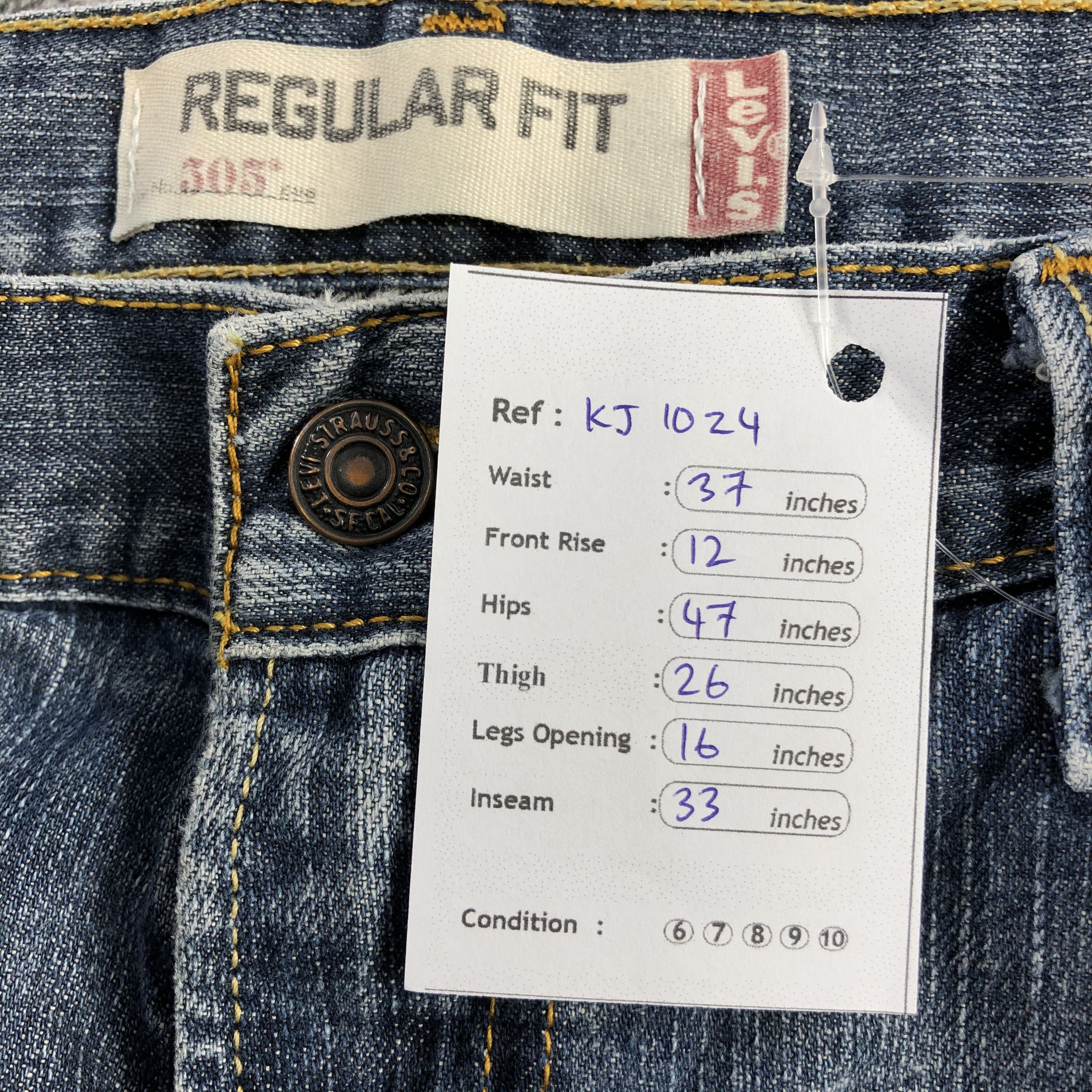 Levi's Vintage Levis 505 Jeans Regular Fit Denim KJ1024 Size US 36 / EU 52 - 14 Thumbnail