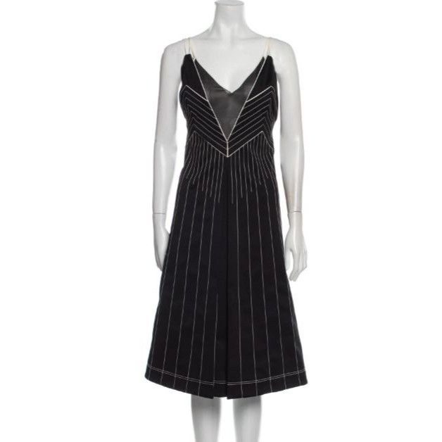 Valentino Valentino Striped A-Line Dress Size S / US 4 / IT 40 - 1 Thumbnail
