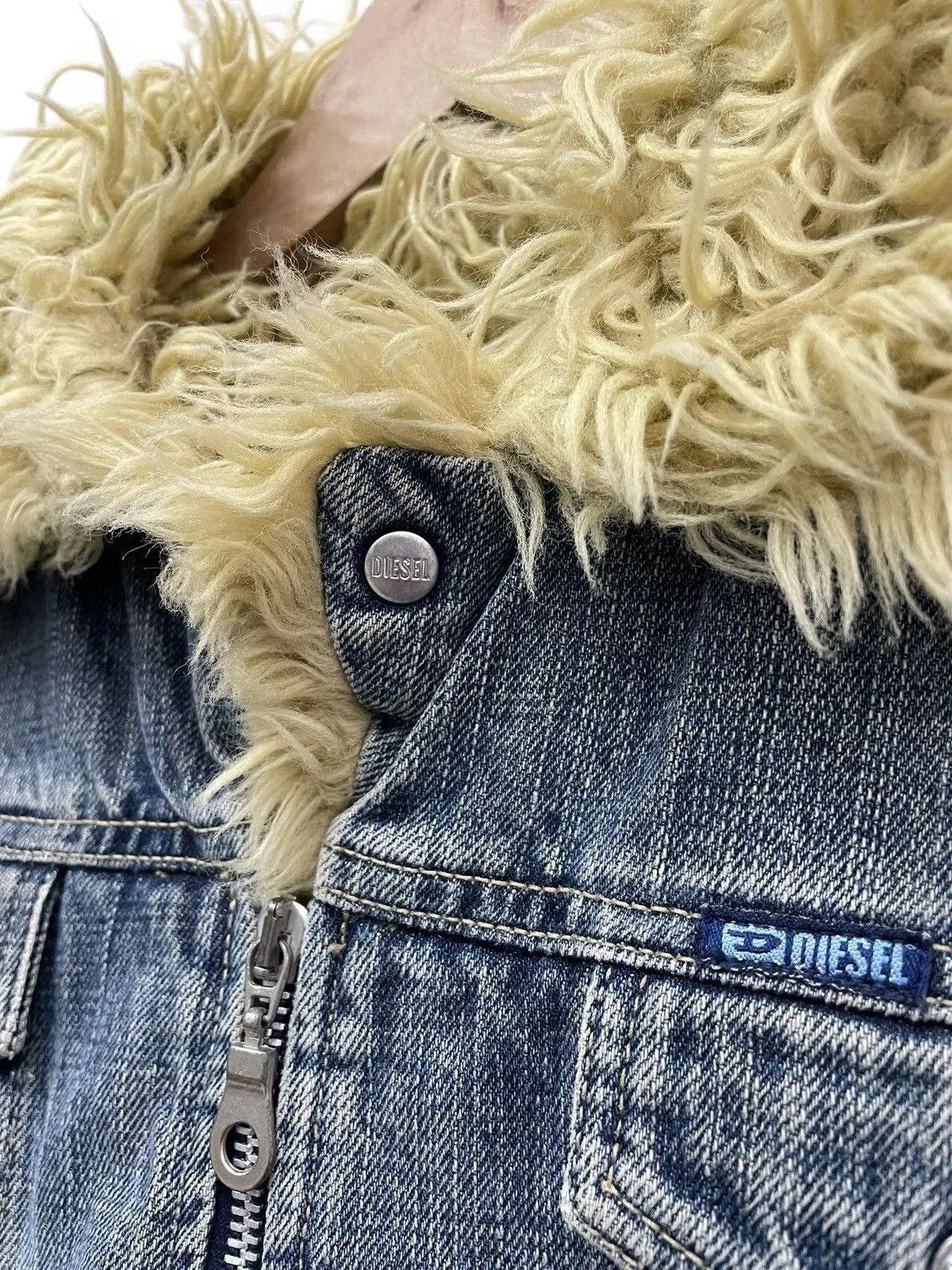 Diesel Diesel Blue Denim Jacket Faux Fur lining fashion Y2K Size S / US 4 / IT 40 - 6 Thumbnail