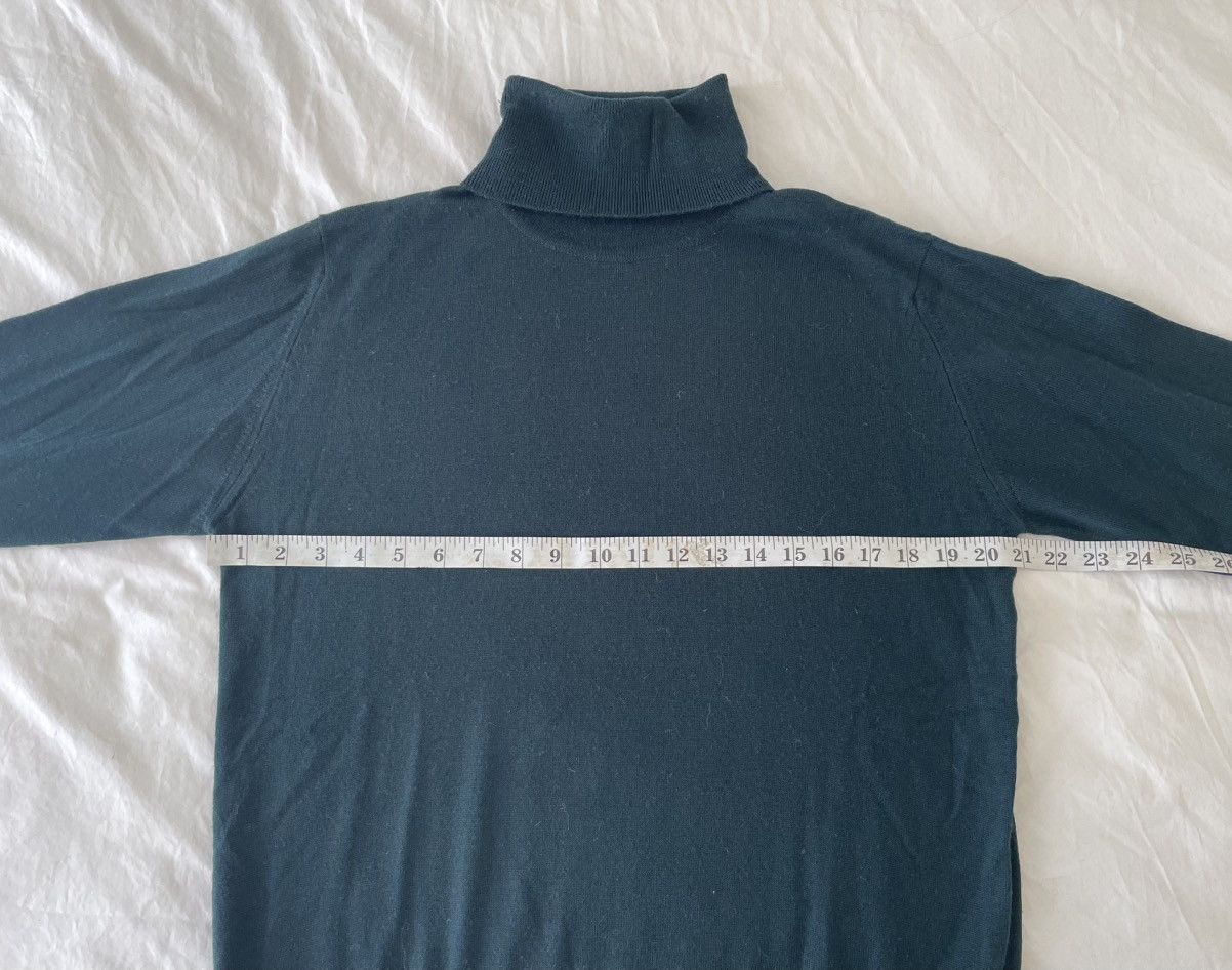 Thom Sweeney Classic Dark Green Merino Wool Roll Neck Turtleneck Sweater Size US M / EU 48-50 / 2 - 5 Thumbnail