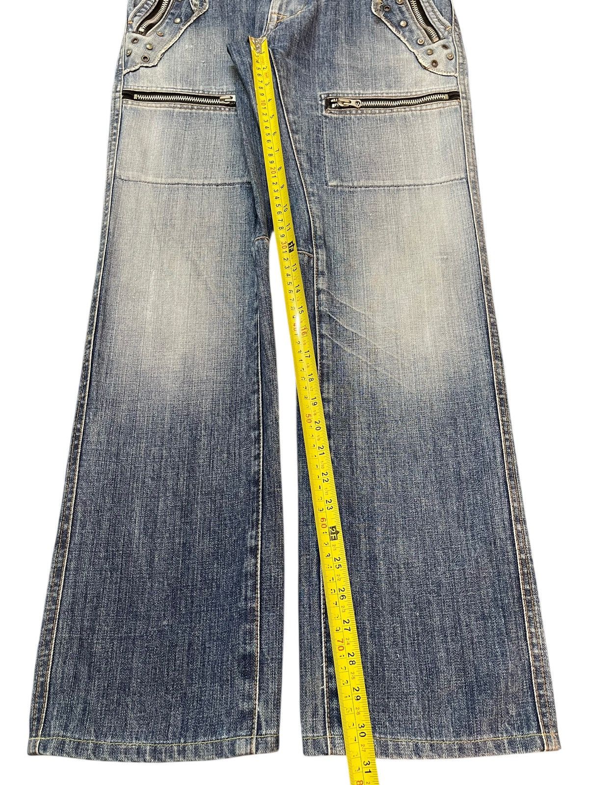 Hysteric Glamour Vintage Japanese Bartack Studded Zipper Avant Garde Jeans Size US 32 / EU 48 - 14 Thumbnail