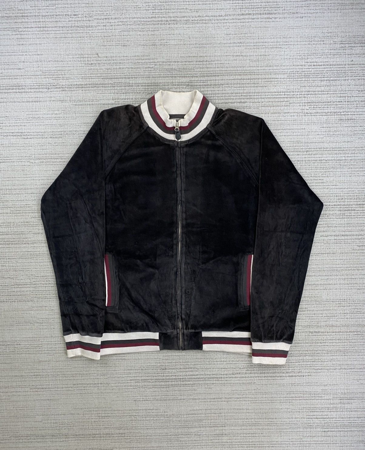 Vintage Gaijin Made Japan Velvet Zipper Jacket