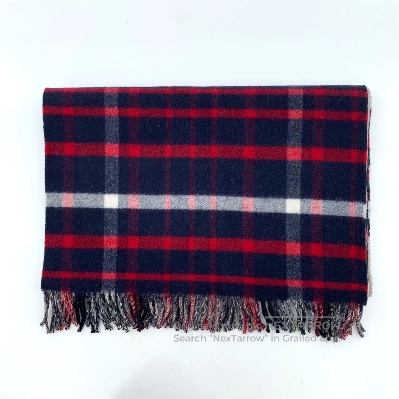Burberry Burberry Multicolor Plaid Wool Fringe Scarf| Size ONE SIZE - 1 Thumbnail