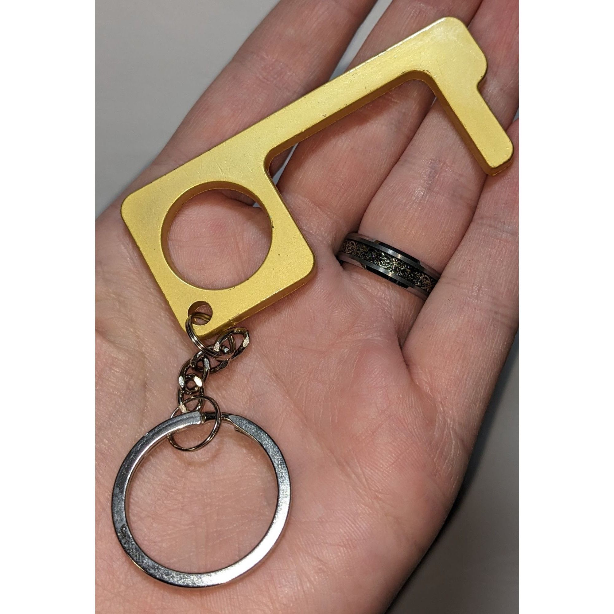 Other No-Touch Gold Door Opener Keychain With Keyring Size ONE SIZE - 1 Thumbnail