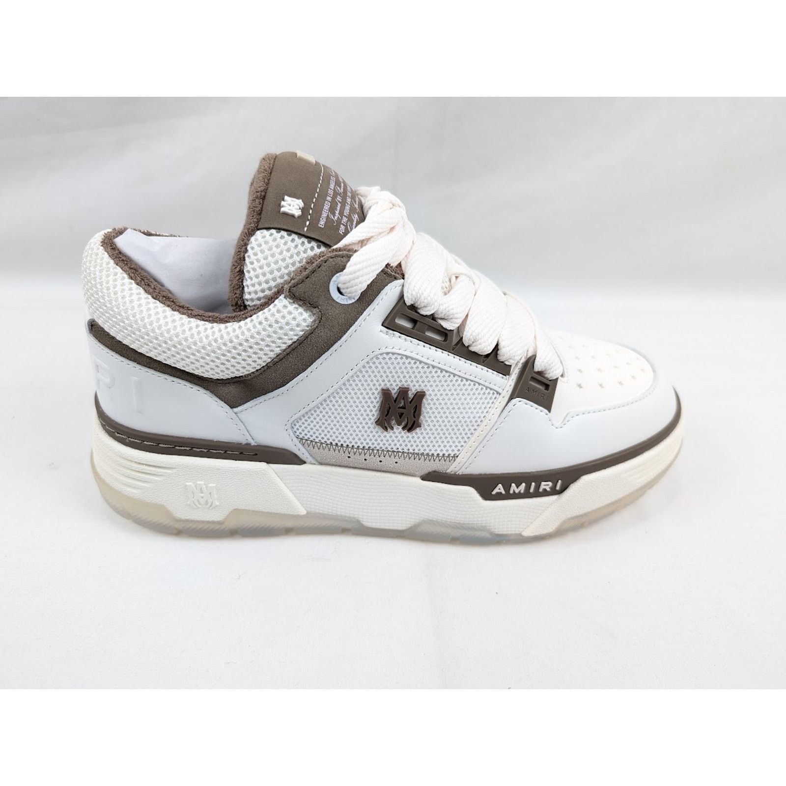 Amiri o1rshd1 Q:2 / MA-1 Leather Sneakers in White/Brown Size US 13 / EU 46 - 1 Thumbnail