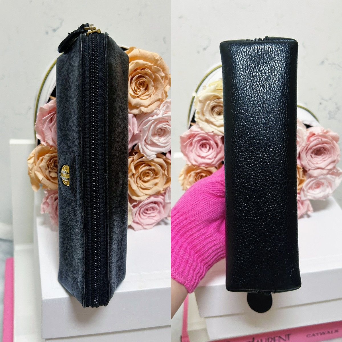 Escada Authentic Escada RARE Vintage Black Cosmetic / Pencil Bag Size ONE SIZE - 10 Thumbnail