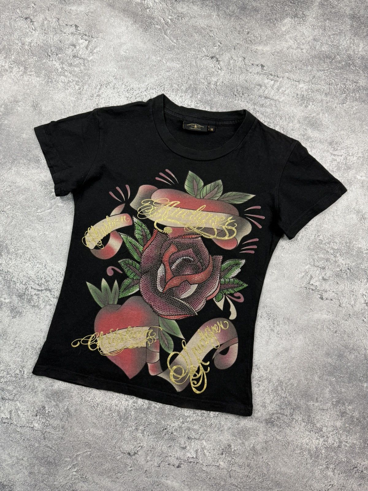 Christian Audigier Vintage Ed Hardy by Christian Audigier Big Logo Y2K T-Shirt Size M / US 6-8 / IT 42-44 - 2 Thumbnail