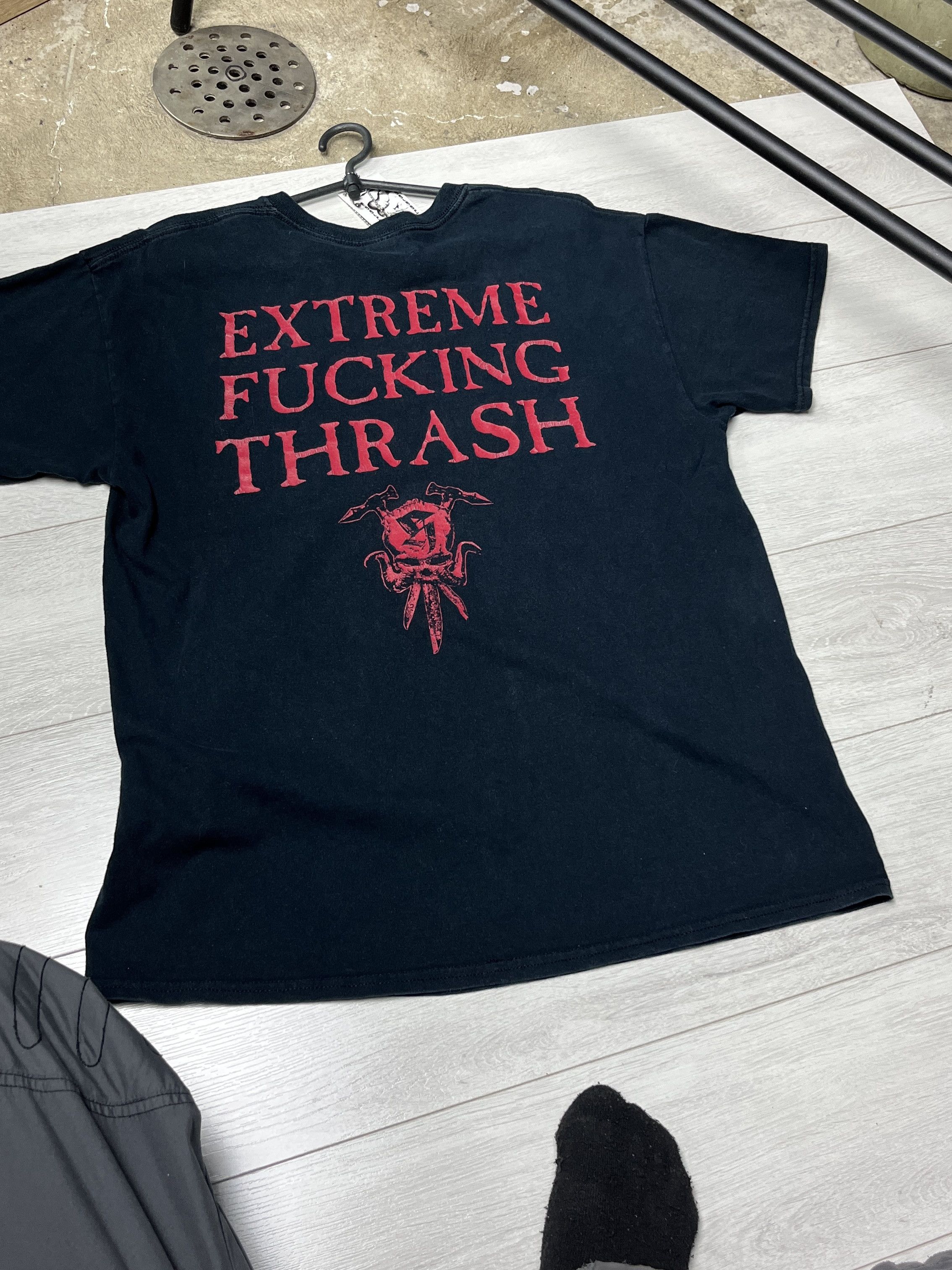 Vintage 2000s VIOLATOR "CHEMICAL ASSAULT" FUKCING THRASH TEE - № 970 Size US L / EU 52-54 / 3 - 5 Thumbnail