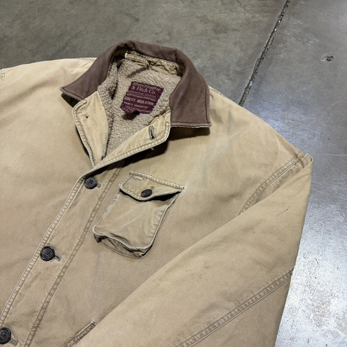 Abercrombie & Fitch Vintage Abercrombie Fitch Chore Coat Sherpa Lined Barn 90s Size US L / EU 52-54 / 3 - 7 Thumbnail