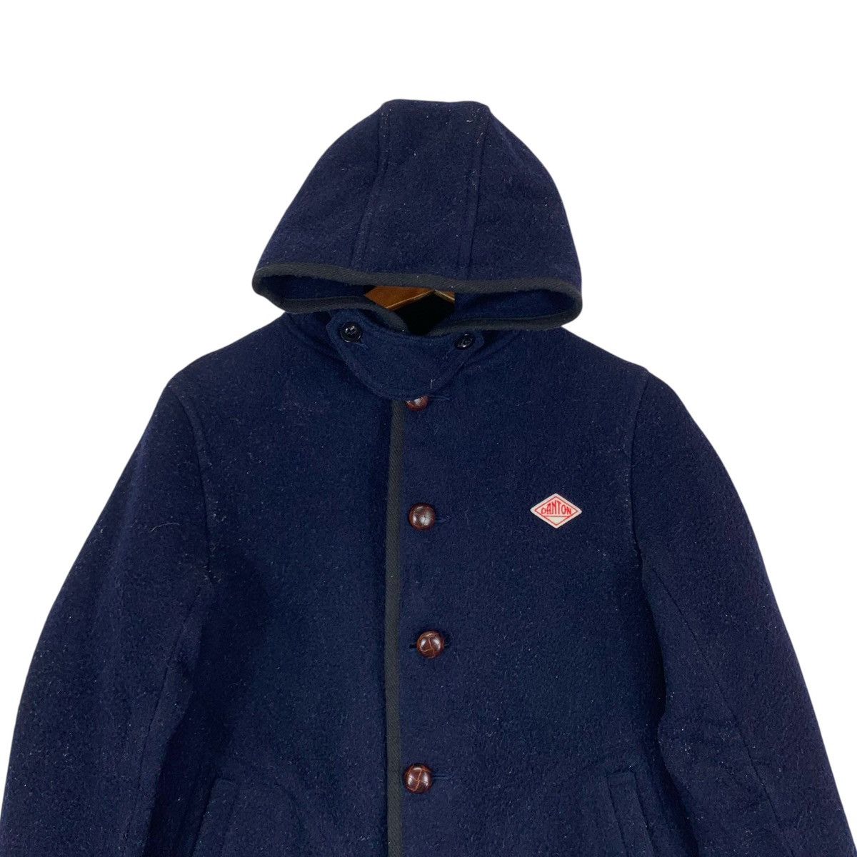 Danton × Japanese Brand × Vintage Vintage Danton Vetements de Travail Wool Hooded Jacket Size US XS / EU 42 / 0 - 2 Thumbnail