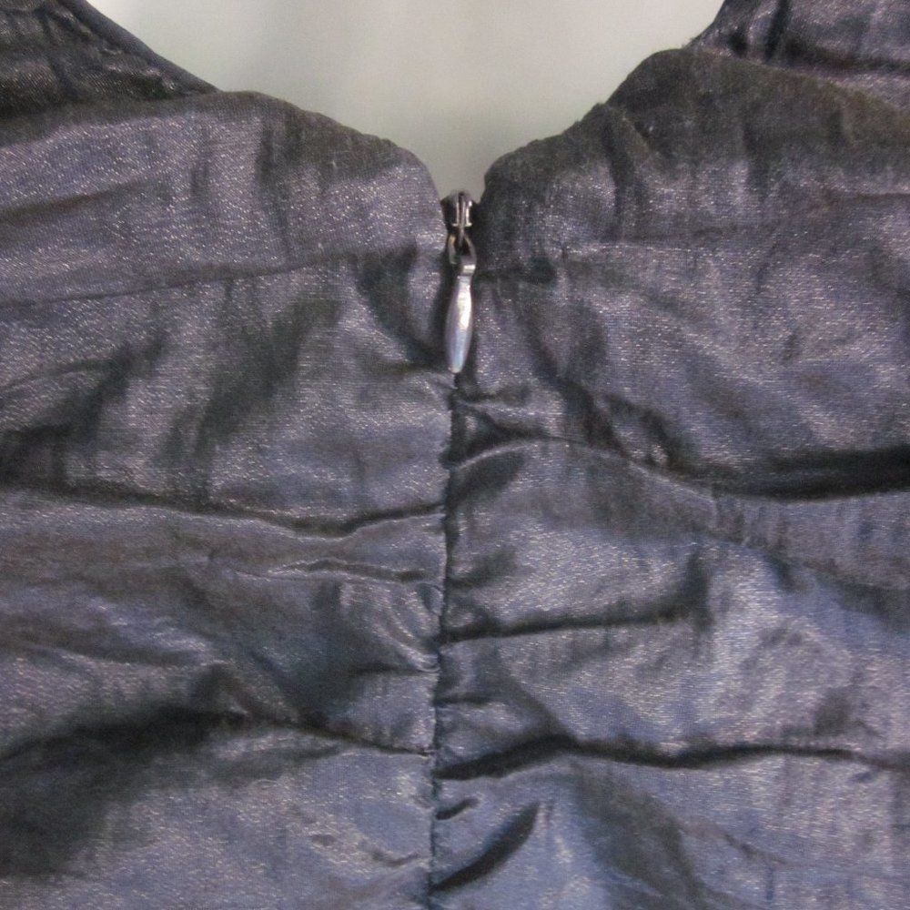Bcbgmaxazria BCBG Maxazaria Blue and Silver Metallic Cocktail Party Dress Size S / US 4 / IT 40 - 9 Thumbnail