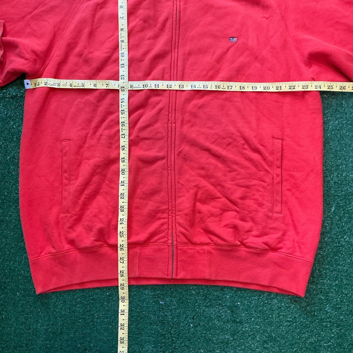 Designer × Polo Ralph Lauren × Vintage Vintage 90s Orange Polo Ralph Lauren Zip Sweater XL Size US XL / EU 56 / 4 - 6 Thumbnail