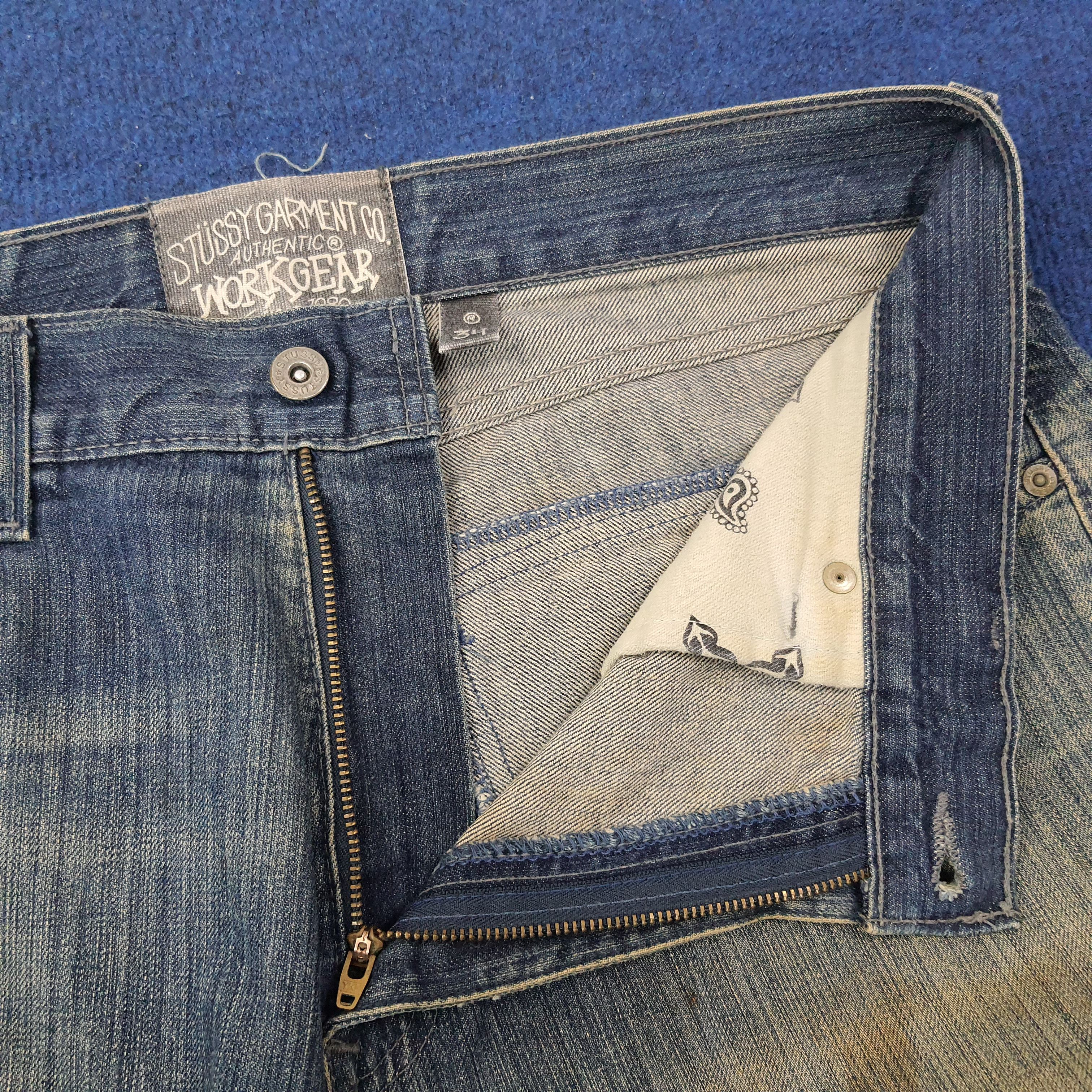 Stussy Vintage Stussy Authentic Workgear Custom Logo Jeans C265N5 Size US 34 / EU 50 - 7 Thumbnail