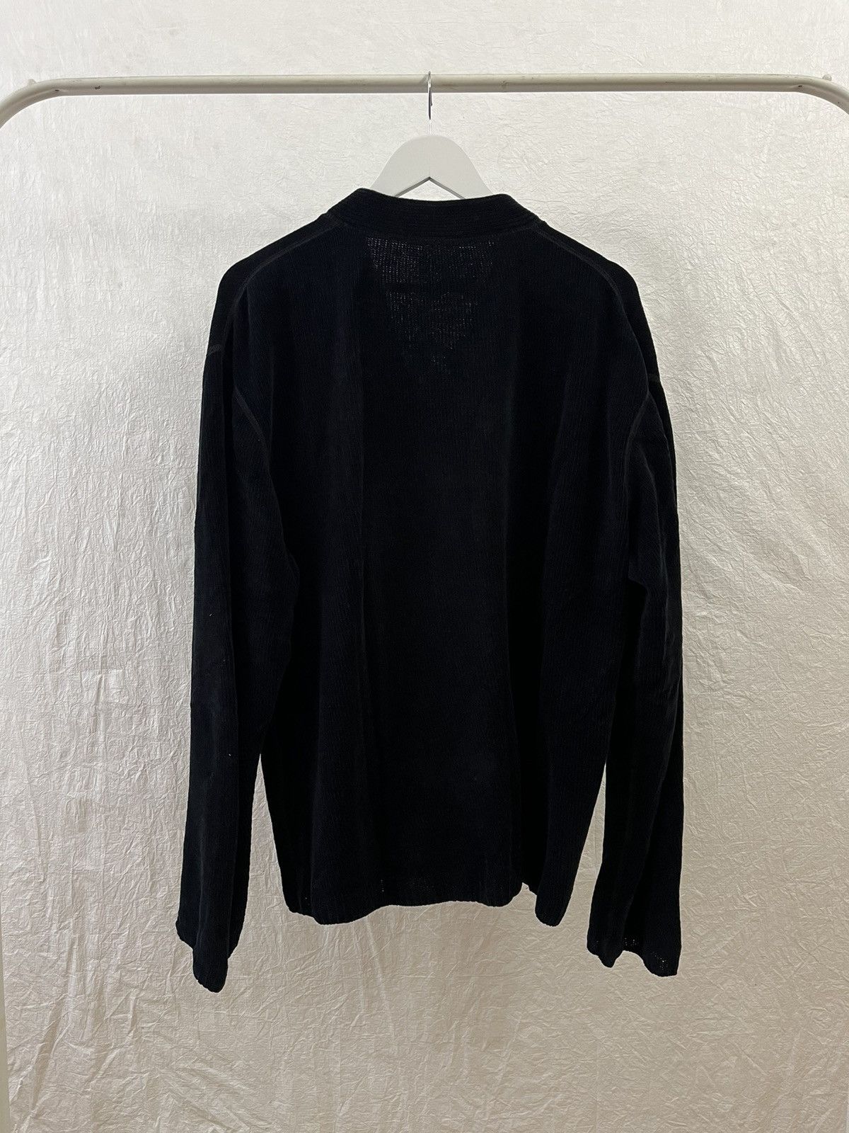 Our Legacy Our Legacy flatlock charcoal chenille cardigan Size US M / EU 48-50 / 2 - 4 Thumbnail