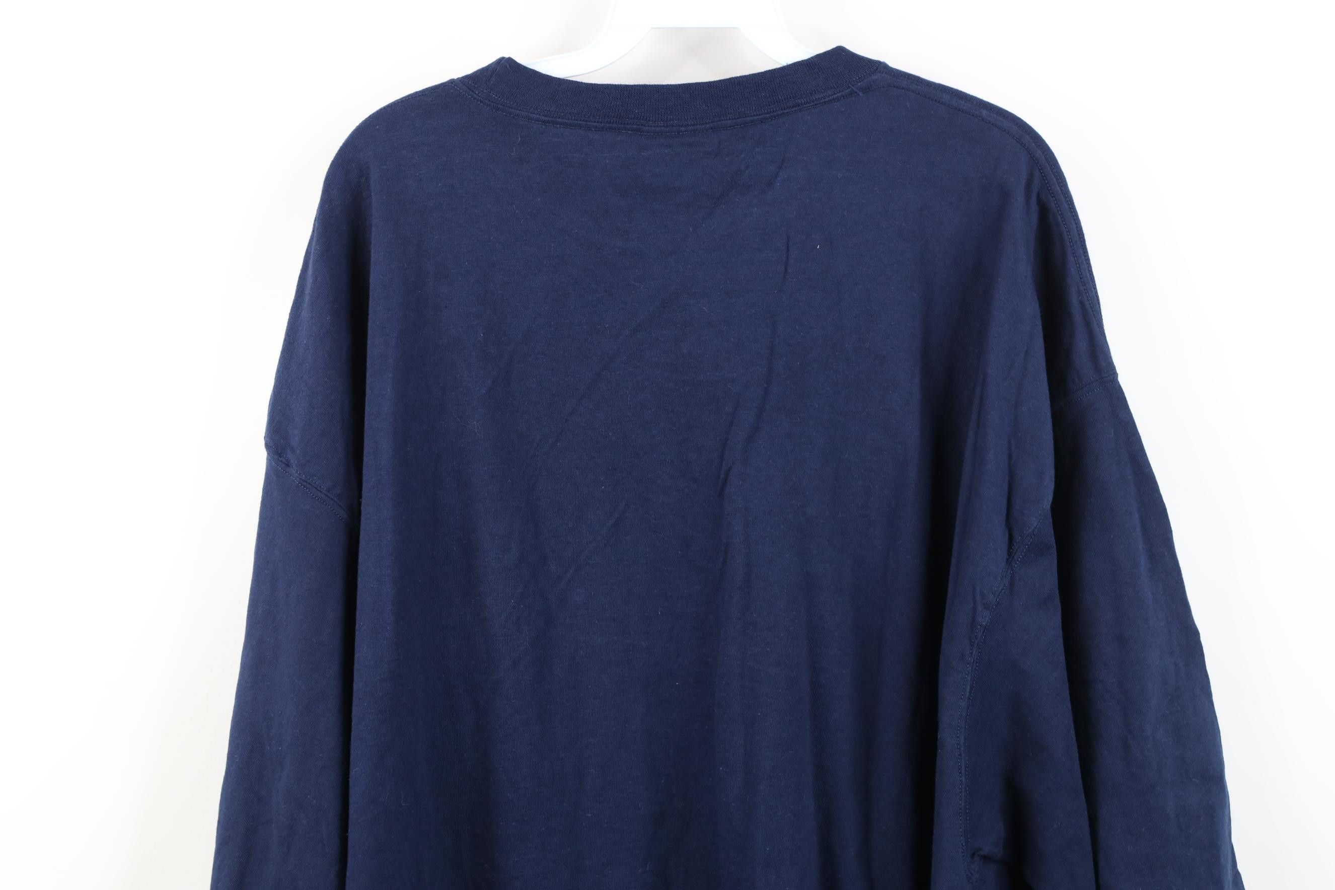 Vintage Vintage 90s Streetwear Heavyweight Cotton T-Shirt Navy Blue Size US XXL / EU 58 / 5 - 11 Thumbnail