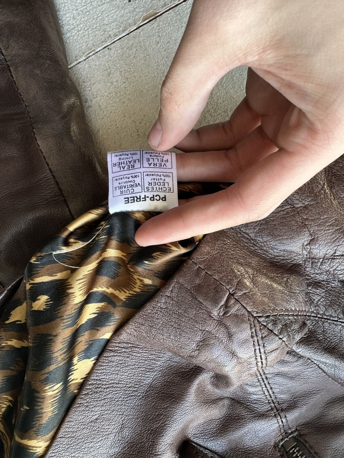 Other 🚨Y2K RICK OWENS TYPE DIRTY SLIM FIT ZIP LEATHER JACKET Size XS / US 0-2 / IT 36-38 - 9 Thumbnail