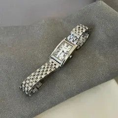 Jewelry Rectangular Face Wristwatch, Classic Gold Watch Size ONE SIZE - 7 Thumbnail