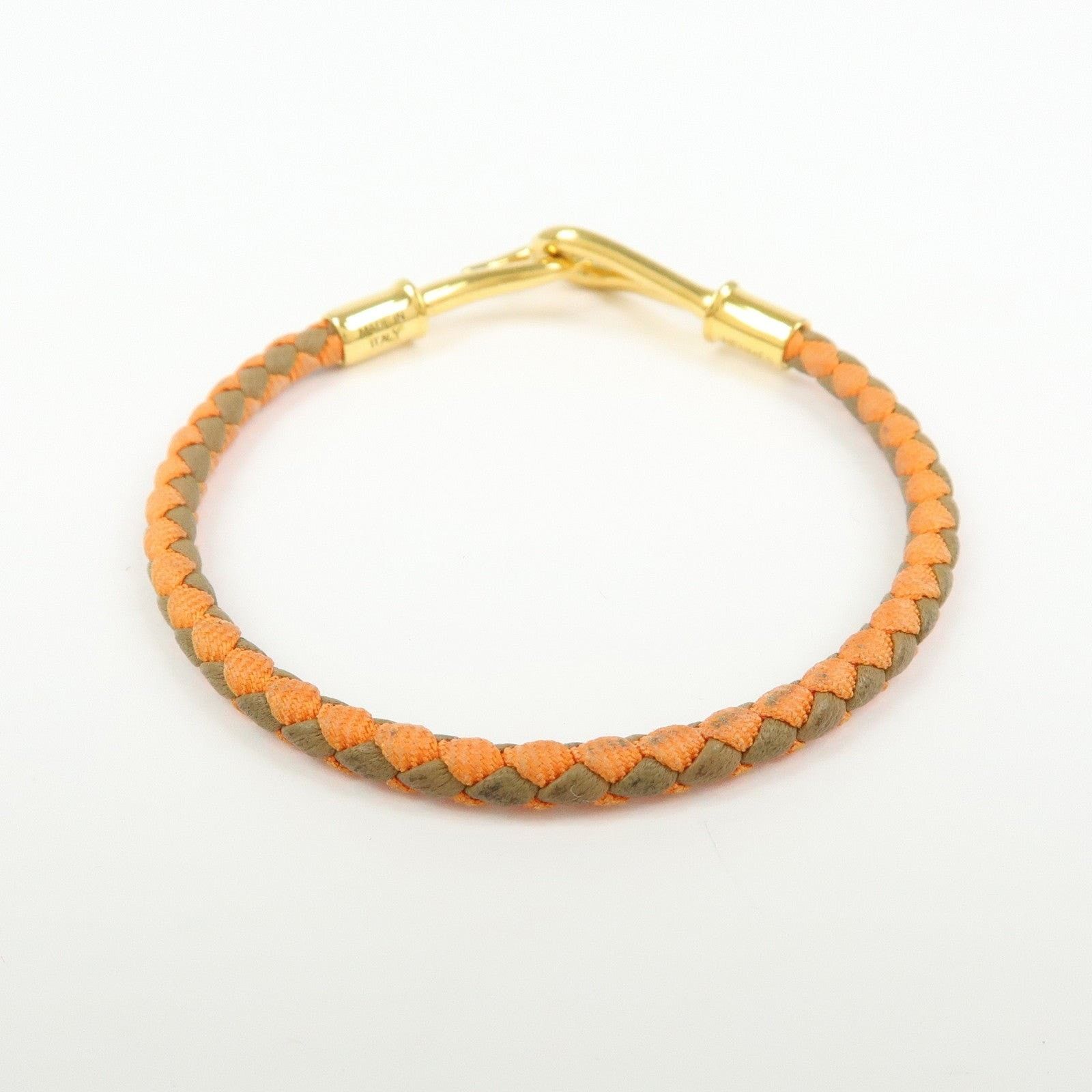 Hermes Hermes Jumbo Hook Leather Bracelet Orange Size ONE SIZE - 2 Thumbnail