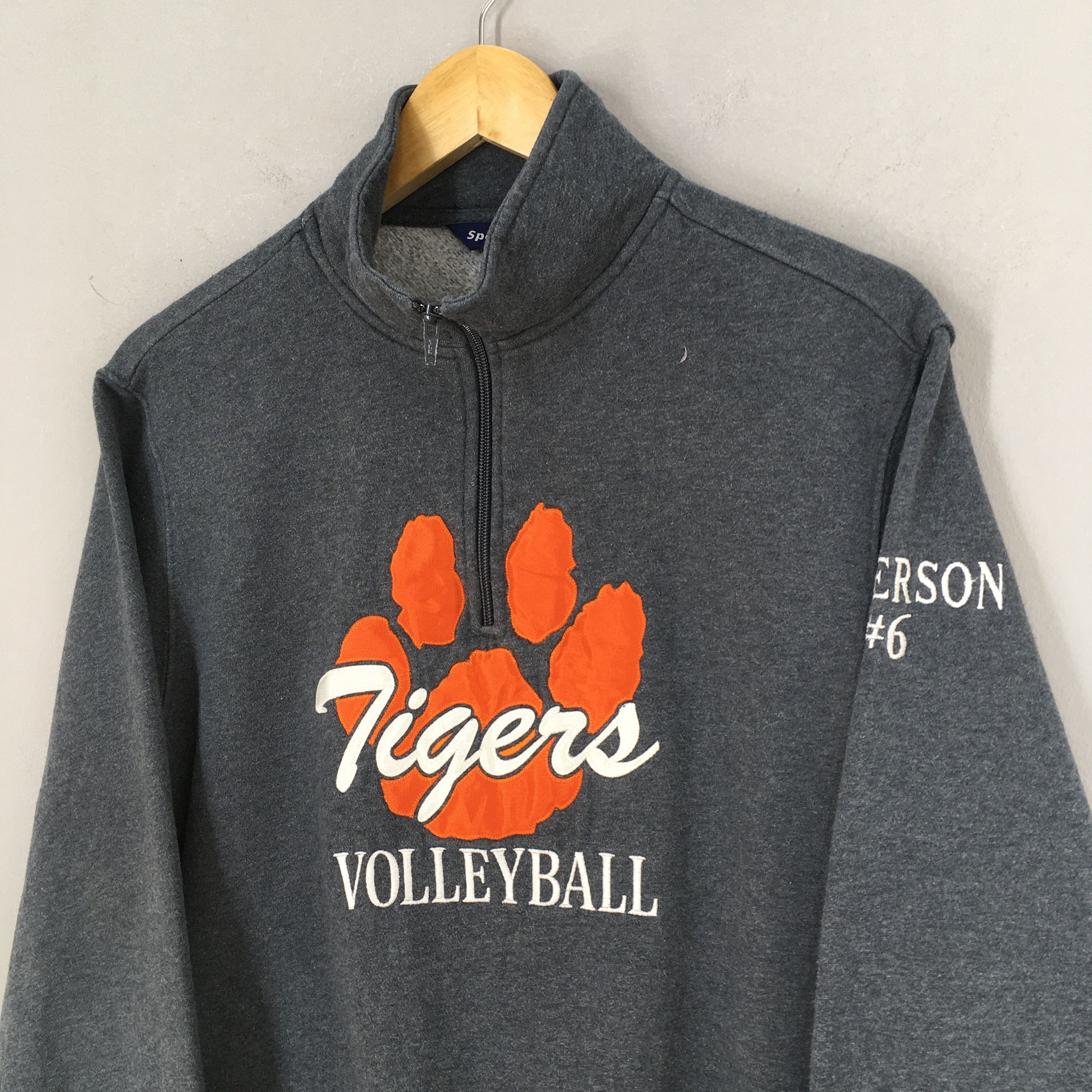 NCAA × Vintage Vintage Emerson College Tigers Volleyball Gray Jumper Small Size US S / EU 44-46 / 1 - 3 Thumbnail