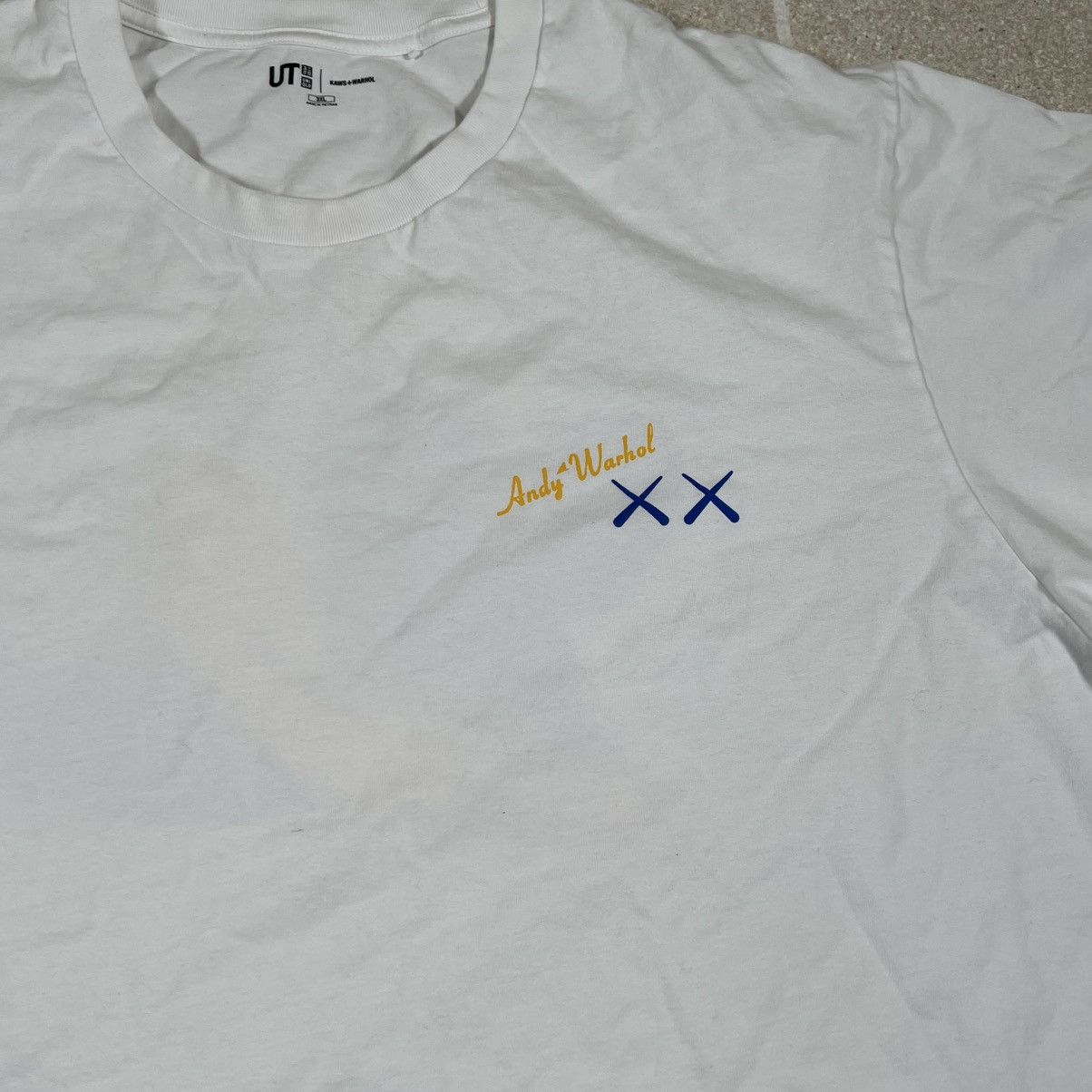 Kaws Uniqlo KAWS x Andy Warhol UT White Graphic Print T-Shirt Size US XXL / EU 58 / 5 - 3 Thumbnail