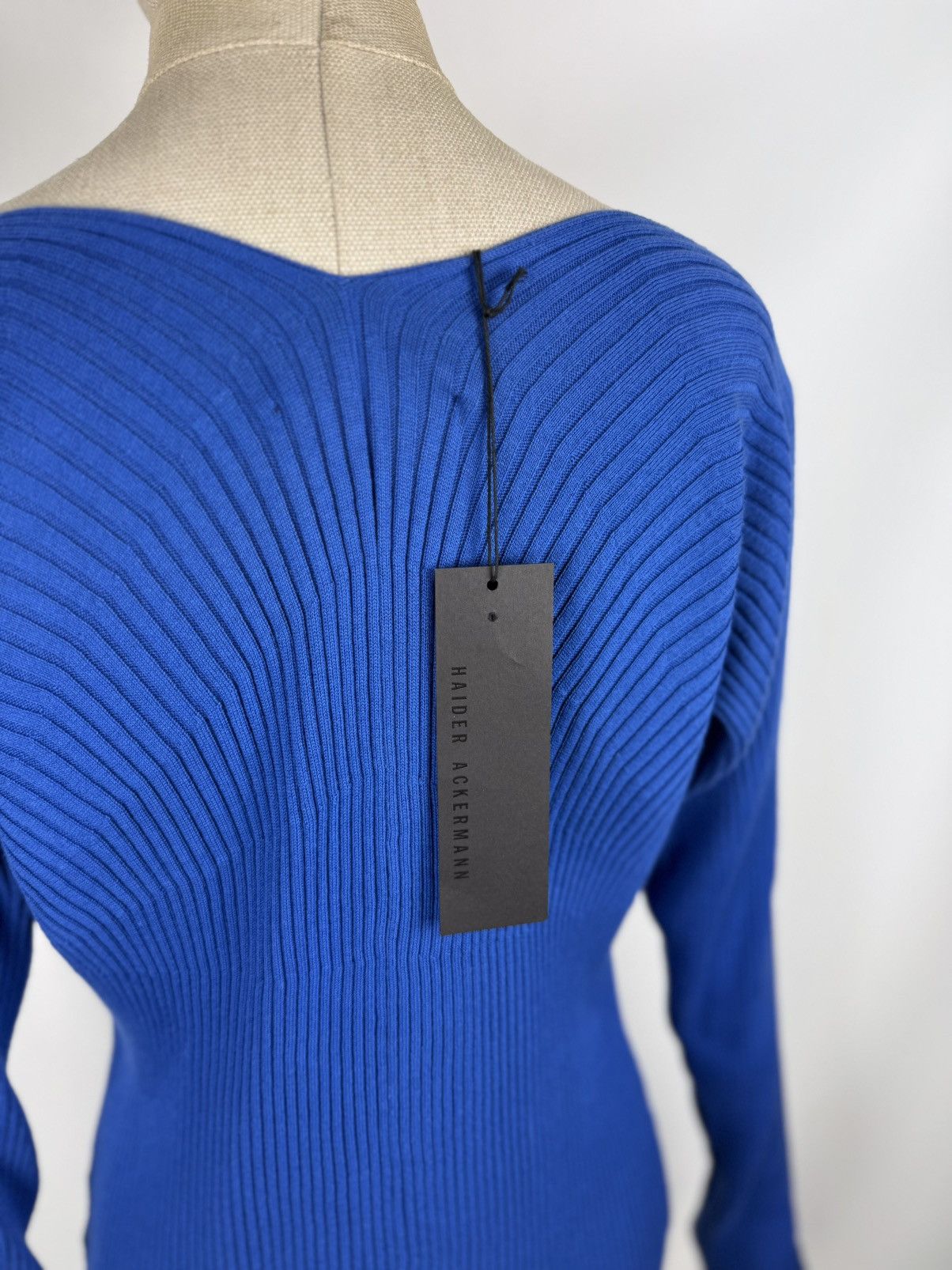 Haider Ackermann BNWT! Haider Ackermann Ribbed Knit V-neck Sweater Pullover Size S / US 4 / IT 40 - 10 Thumbnail