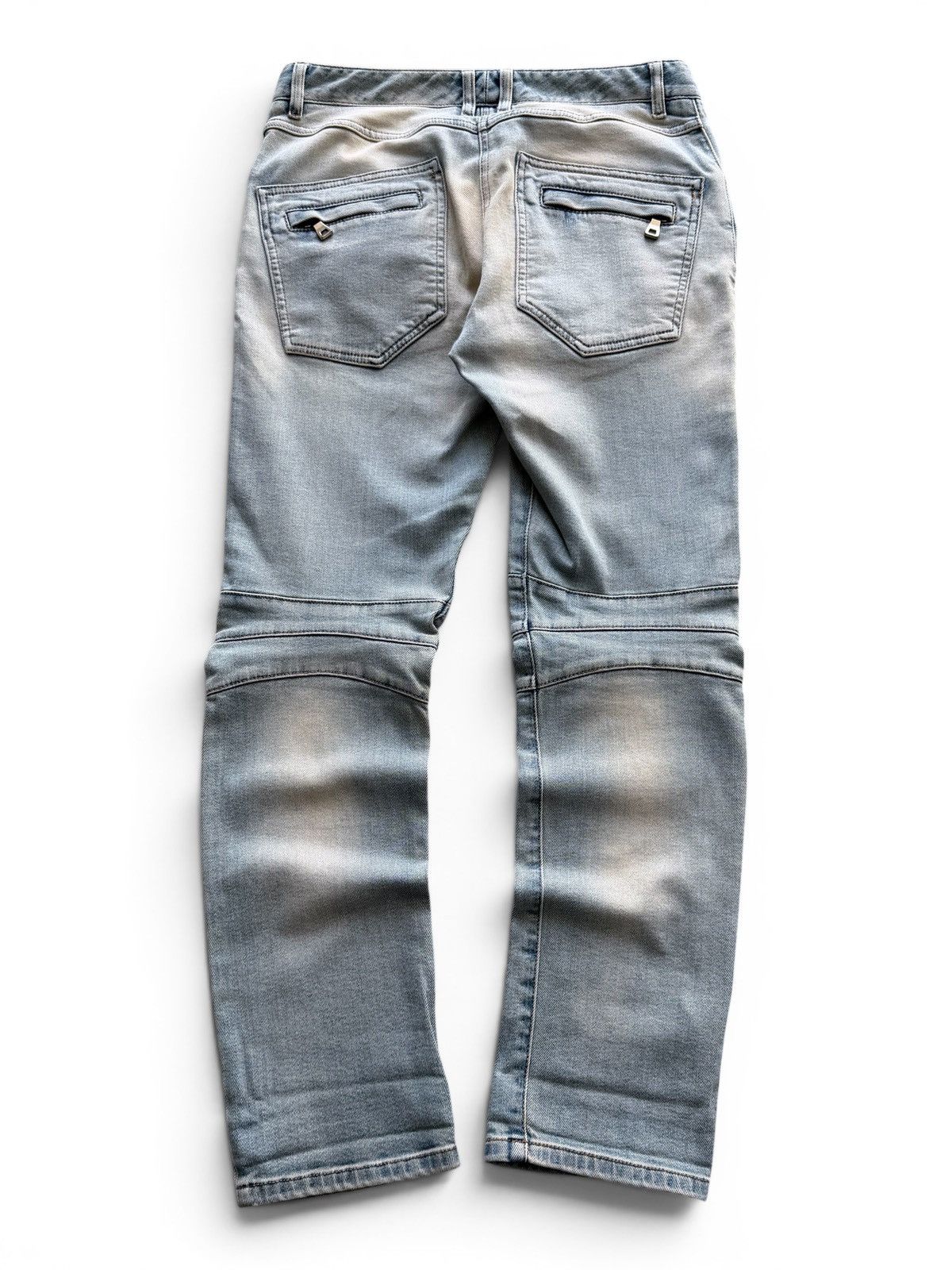 Balmain 2000s Balmain Washed Biker Jeans Size 25" / US 0 / IT 36 - 5 Thumbnail