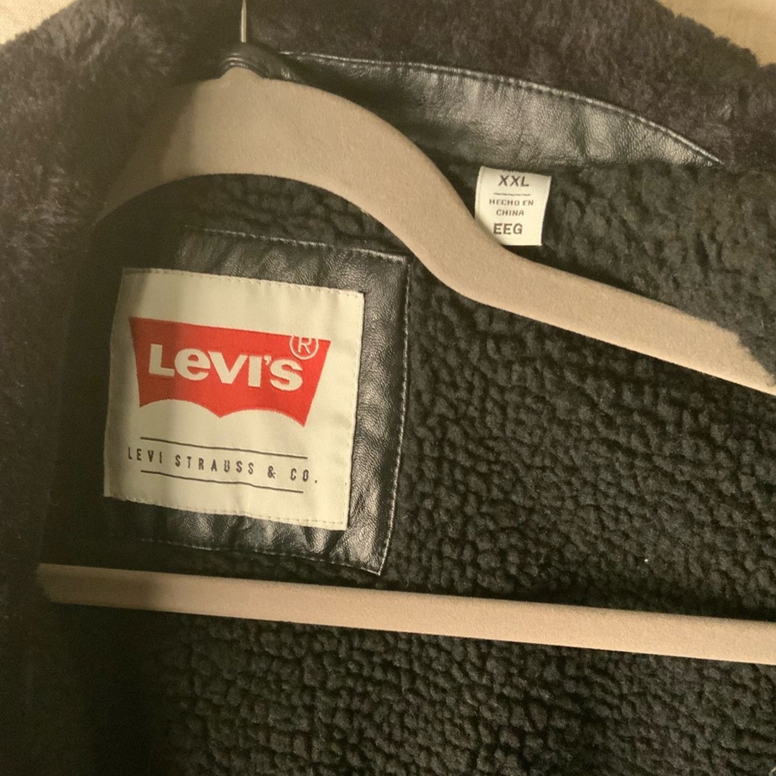 Levi's Mens Faux Leather Trucker Jacket