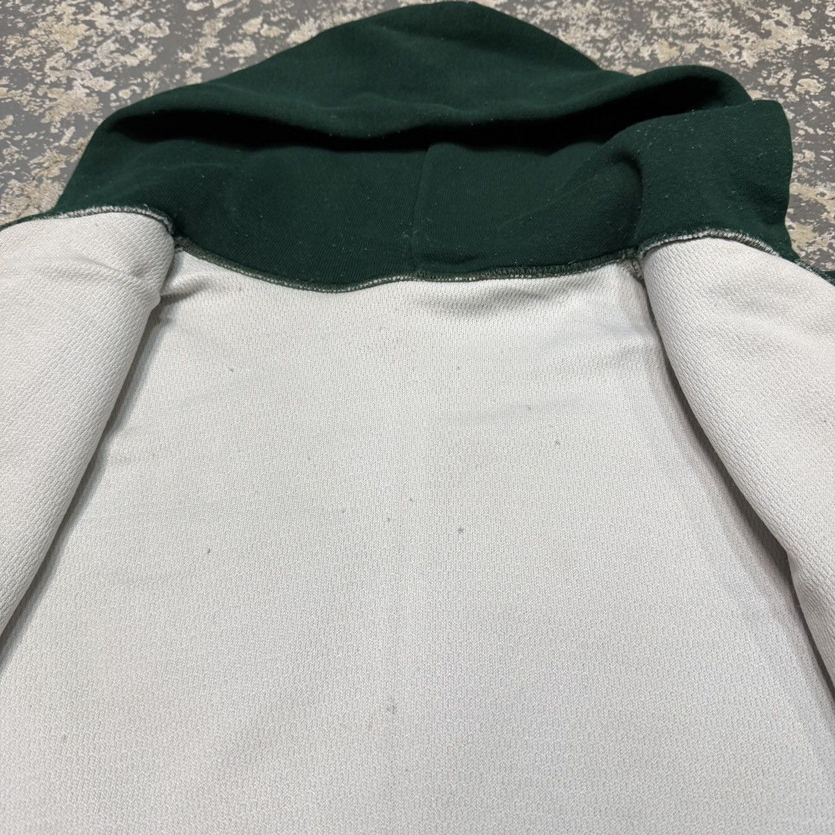 Vintage True Vintage Green Cotton Waffle Insulated Thermal Zip Hoodi Size US M / EU 48-50 / 2 - 4 Thumbnail