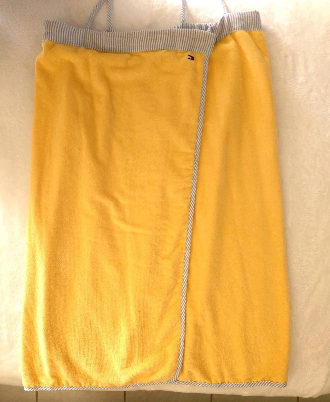 Tommy Hilfiger VTG Tommy Hilfiger Terry Cloth Bath Towel Wrap Cover Y2K S/M Size ONE SIZE - 5 Thumbnail