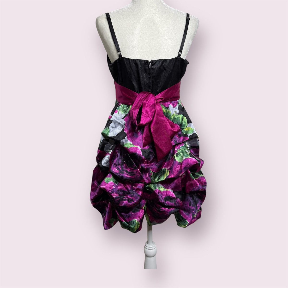 Vintage IZ Beyer Y2K Floral Bubble Dress Juniors Sz 11 Prom Party Size L / US 10 / IT 46 - 3 Thumbnail