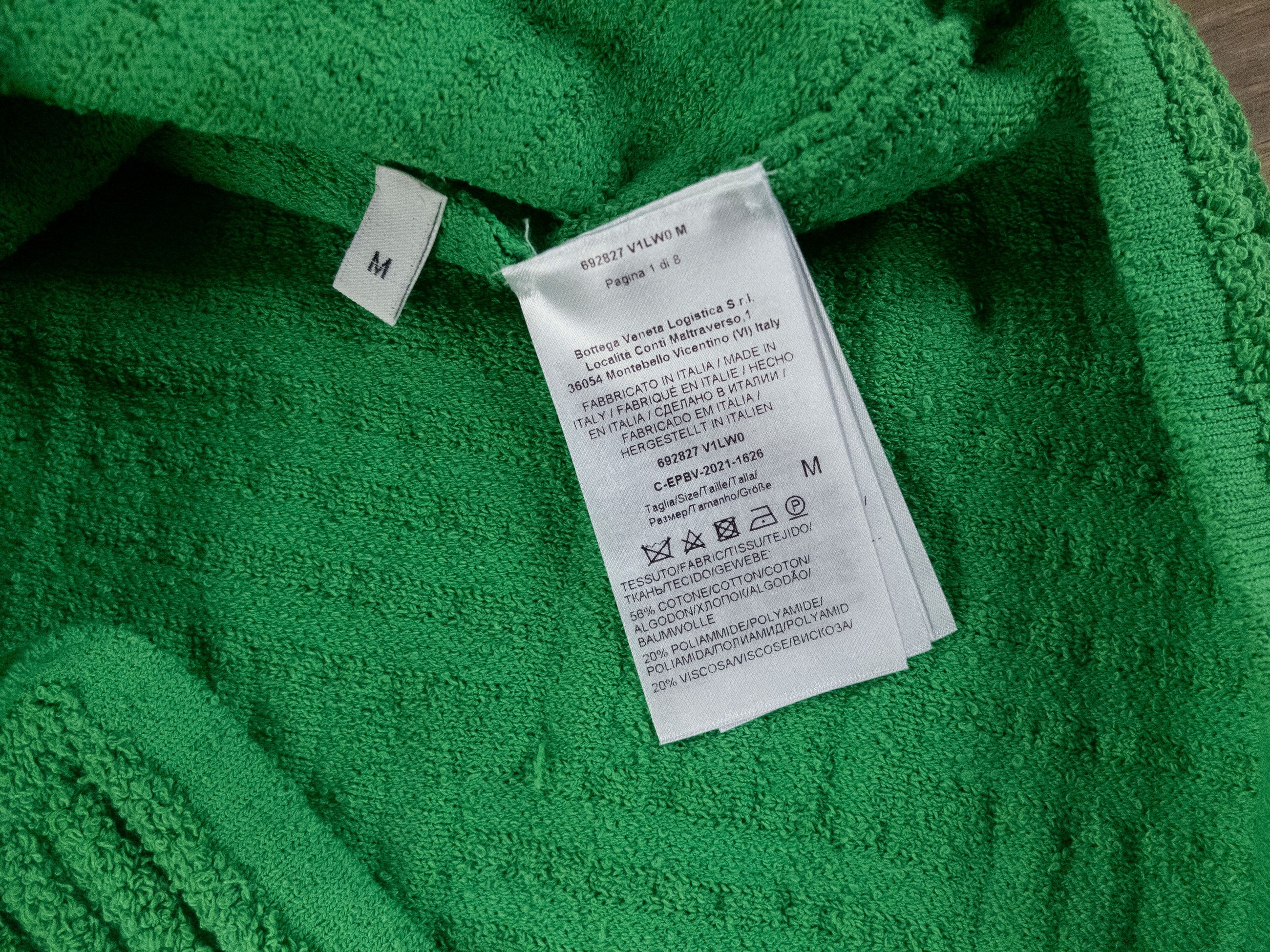 Bottega Veneta BOTTEGA VENETA green Terry cloth towelling tank top t-shirt Size US M / EU 48-50 / 2 - 9 Thumbnail