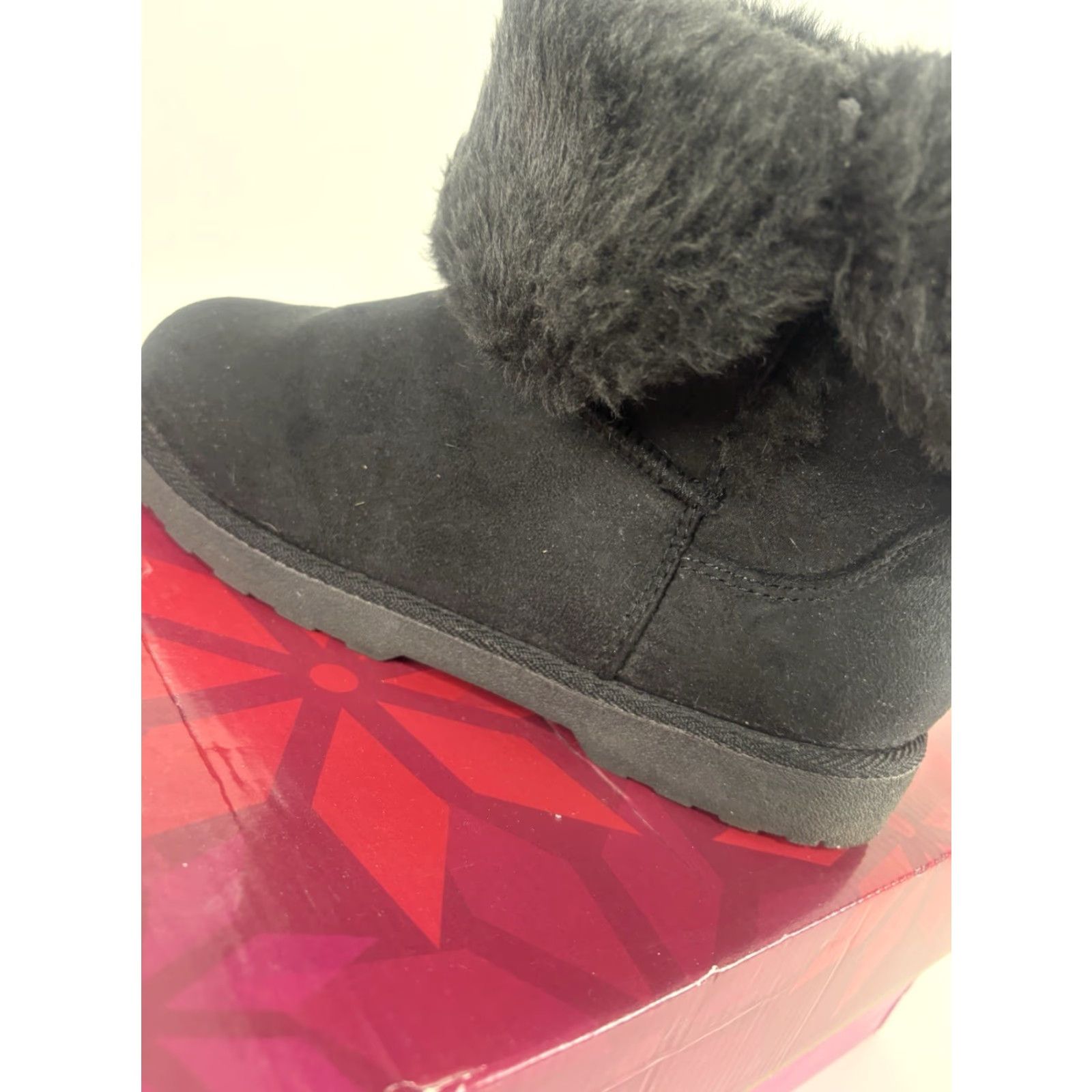 Kappa SO Kappa Black Faux Fur Boots Womens Mid-Calf Size 8M Round Toe Button Detail Flat So Kappa Boots Womens Black Faux Fur Size US 8 / IT 38 - 4 Thumbnail